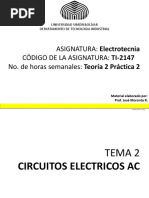 ELECTROTECNIA - Tema 2 Corriente Alterna - Fasores