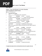 Technical English Level 4 Test Master Exit Test: Ection Ocabulary