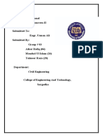 Lab Manual Reinforced Concrete-II Submitted To: Engr. Usman Ali Submitted By: Group # 03 Athar Rafiq (06) Moudud Ul Islam (26) Taimoor Raza