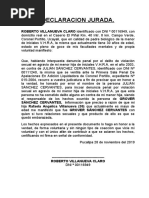 Declaracion Jurada de Desestimiento de Denuncia