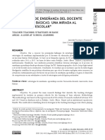 Estrategias de Enseñanza Del Docente en Las Áreas Básicas Una Mirada Al Aprendizaje Escolar