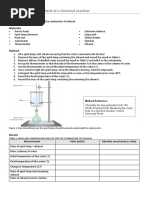 Measuring The Molar Heat of A Chemical Reaction: Materials