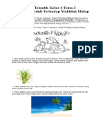 Rangkuman Tematik Kelas 4 Tema 3 Subtema 1 Peduli Terhadap Makhluk Hidup
