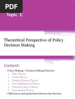 Topic 3 Theoretical Perspective of Policy Making 2015