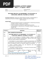 Learning Activity Sheet: Music 7 - 2 Quarter - Week 5