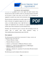 Electronic Test Equipment: Electronic Test Equipment Is Used To Create Signals and Capture Responses From