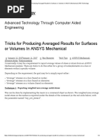 Tricks For Producing Averaged Results For Surfaces or Volumes in ANSYS Mechanical - DRD Technology