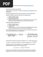 Prueba de Hipótesis Diferencia de Proporciones