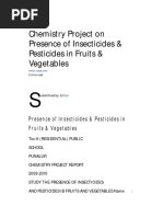 Chemistry Project On Presence of Insecticides & Pesticides in F