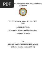 B.Tech - 4th Year CBCS - CSE - 2019-20