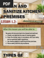 Lesson1.2 Day3 Clean and Sanitize Kitchen Premises