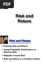 Risk and Return Risk and Return