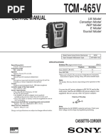 Service Manual: TCM-465V