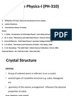 Solid State Physics-I (PH-310)