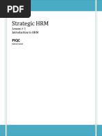 Strategic HRM-Lesson 1