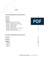 Examiners' Report 2014: Chartered Membership Examination 2014 3 Questions 3 Feedback 3