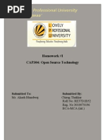 Lovely Professional University Phagwaa': Homework #I CAP304: Open Source Technology