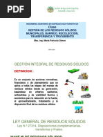 Clase Gestión de Residuos Sólidos Municipales, Barrido, Recolección, Transferencia, Tratamiento