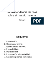 La Trascendencia de Dios Sobre El Mundo Material