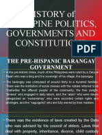 History of Philippine Politics, Governments and Constitutions