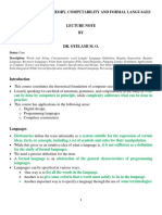 Cit 425-Automata Theory, Computability and Formal Languages