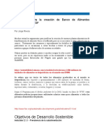 Justificación para La Creación de Banco de Alimentos Liofilizados BFDF