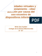 Ciberaislamiento Ciberadiccion BritoZoeAyelen 5D