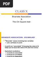 Class X: Bivariate Association & The Chi Square Test