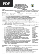 Raising Organic Vegetables 12 Exam 2nd Sem