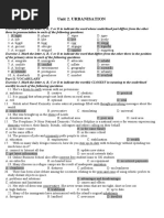 Unit 2 Urbanisation (Key)