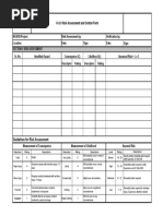 HSE FRM-24 H & S Risk Assessment and Control Form