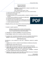 Ficha de Trabalho (Ética - Utilitarismo)