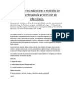 Precausiones Estándares y Medidas de Aislamiento para La Prevención de Infecciones