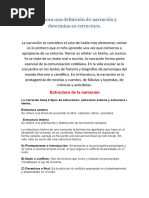 1-Elabora Una Definicion de Narracion y Determina Su Estructura