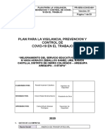 Plan para La Vigilancia, Prevención y Control de COVID-19 en El Trabajo