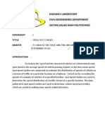 Speed Spot Study Lab Report