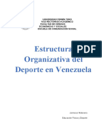 Ensayo Estructura Organizativa Del Deporte en Venezuela Por Jannacer Materano