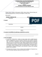 Material Transfer Agreement Form