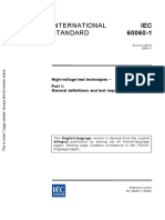 International Standard: High-Voltage Test Techniques - General Definitions and Test Requirements