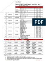 Date Sheet - Mid Term Examination - January 2021 Grade: AS Level