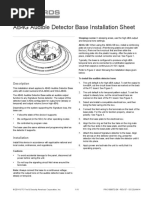 SIGA AB4G Audible Detector Base Installation Sheet