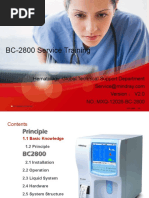 BC-2800 Service Training: Hematology Global Technical Support Department Version V2.0 NO.:MXQ-12028-BC-2800