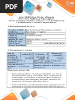 GESTION DEL TALENTO HUMANO - Fase 2 - Identificar Las Características de La Gestión Del Talento Humano