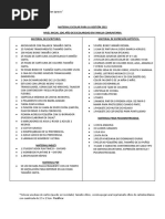 Lista de Materiales Kinder