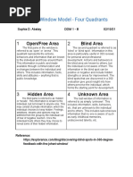 Johari Window Model - Four Quadrants