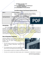 Lesson 4: Lending and Borrowing in The Financial System (Part II)