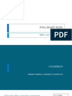 Full Blast Plus Form 4: UNIT 1 Let's Chat: Grammar