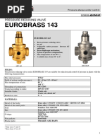 Eurobrass 143: Pressure Reducing Valve