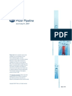 Pfizer Drug R&D Pipeline As of July 31, 2007