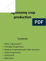 Agronomy Crop Production (CH)